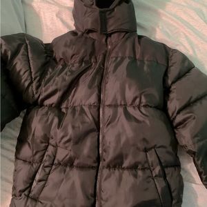 Black ski puffer jacket size 10/12